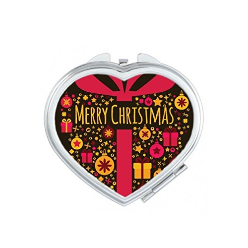 Miroir de poche compact résoud vos retouches maquillage avec son motif de Noël