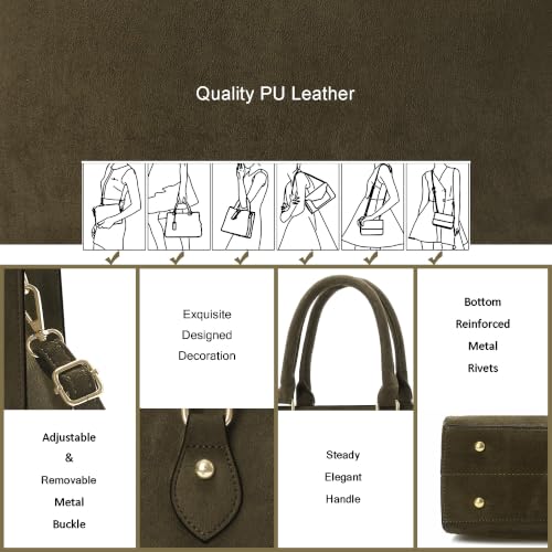 Image of CHICAROUSAL Crossbody Purses and Handbags for Women PU Leather Tote Top Handle Satchel Shoulder Bags