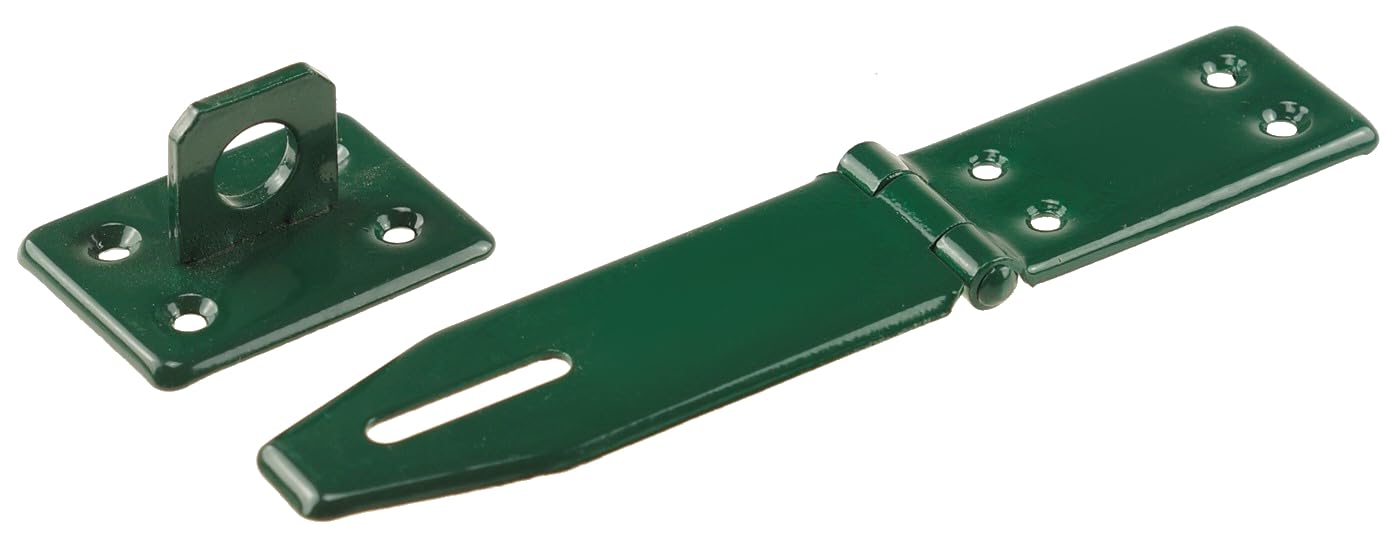 Hasp Security 170x32mm Verde - Cancello Serratura Porta Chiavistello Scorrevole - Serratuea per Porte - Cancelli da Giardino cancello