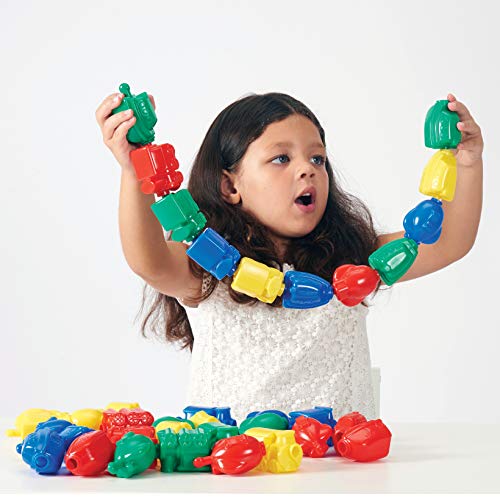 Learning Advantage Transportation Linking Blocks - Set Of 36 - Ages 18M+ - Pop Beads For Toddlers - Early Sensory And Fine Motor Toy #TOP3