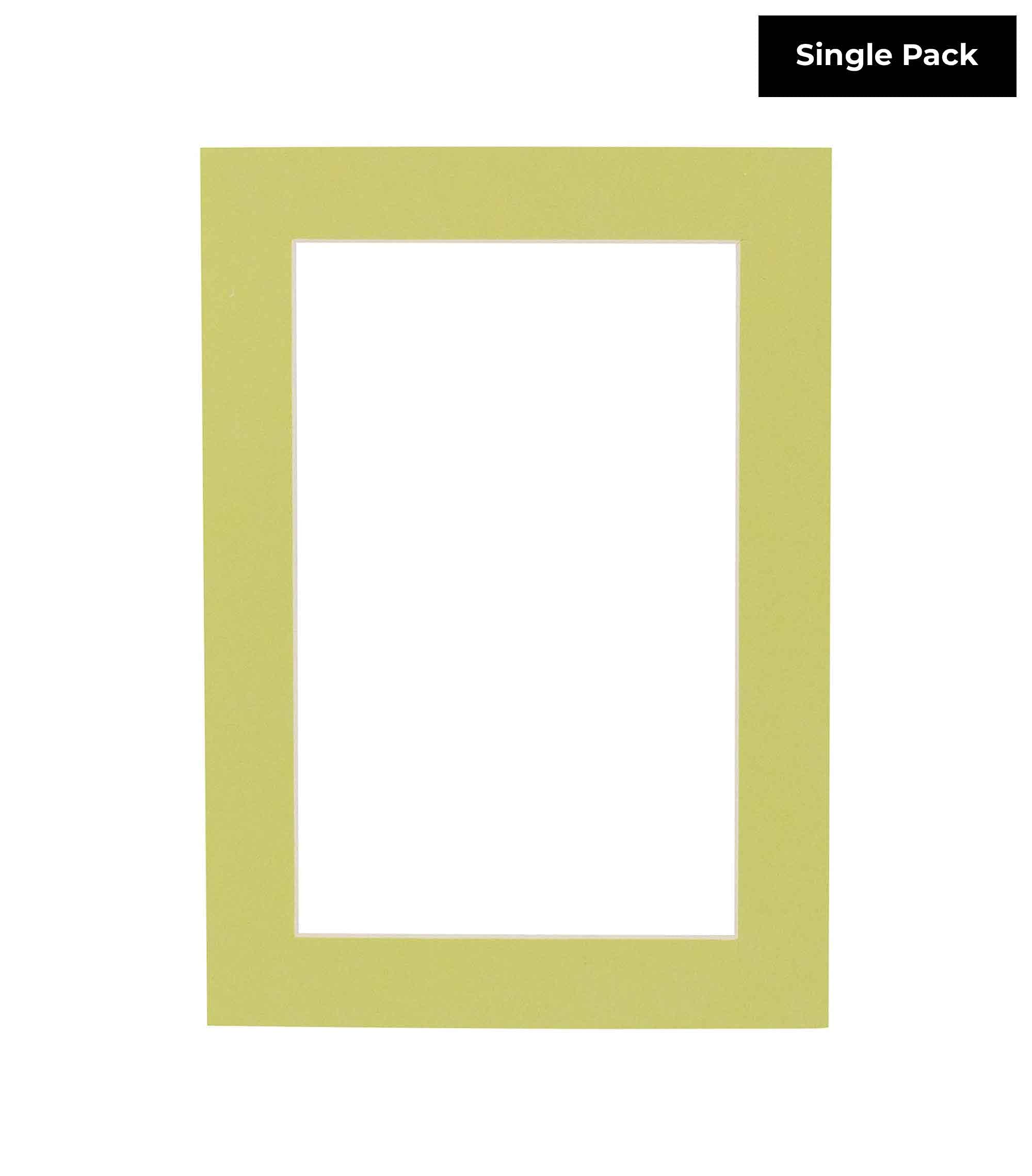 8x10 Mat for 5x7 Photo - Precut Pistachio Green Picture Matboard for Frames Measuring 8 x 10 Inches - Bevel Cut Matte to Display Art Measuring 5 x 7 Inches - Acid Free ONE MAT
