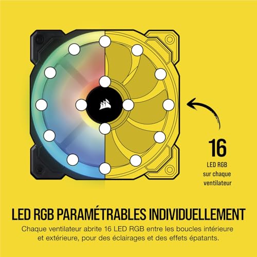 Corsair ventilateur LL140 RGB LED PWM pack individuel
