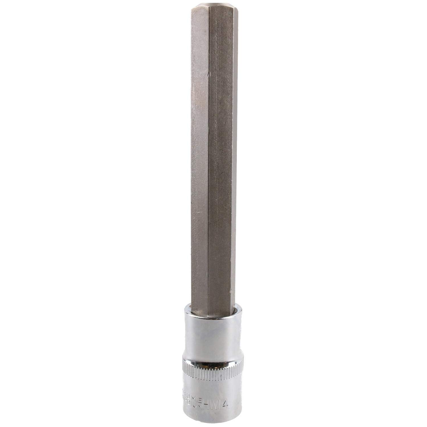 14mm Hex Allen Key Long Bit Internal Socket Metric 1/2" Drive 140mm Length Cr-V