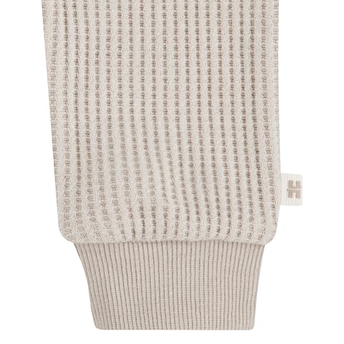 HUGGIES Waffle Knit Crewneck Sweatshirt and Pants 2-Piece Outfit Set - image 4