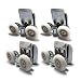 Smooth Zinc Alloy Shower Door Runners 23mm Twin Shower Door Rollers 2top 2bottom 4pcs