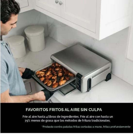 Miniatura 12 de Ninja Foodi SP101 Horno digital de convección 8 en 1 para encimera, tostadora, freidora de aire, con tapa abatible para almacenamiento, multiusos,