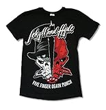 Adult Five Finger Death Punch 'Jeckyll and Hyde' Black Slim Fit T Shirt (Small)