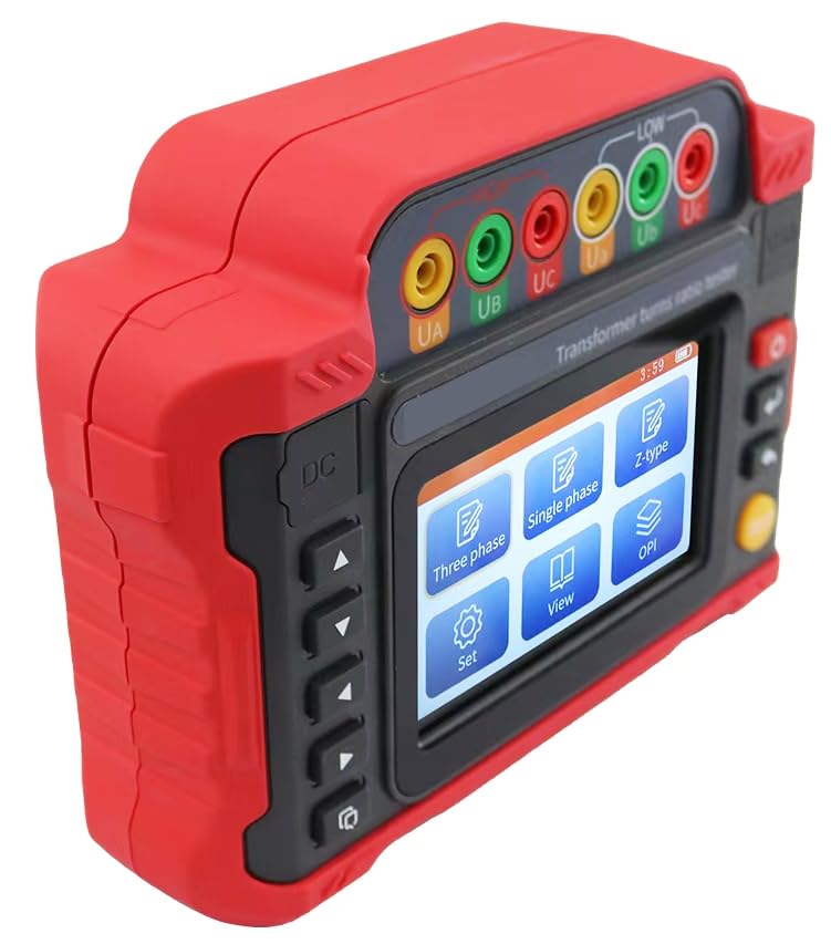 YFYIQI TTR Tester Transformer Turns Ratio Tester for Single-Phase Three-Phase Z-Type Transformer PT CT with Variable Ratio Range 0.9-10000 5-inch Touchscreen