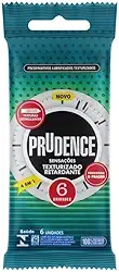 Preservativo Texturizado Retardante Prudence Sensações 6 Und