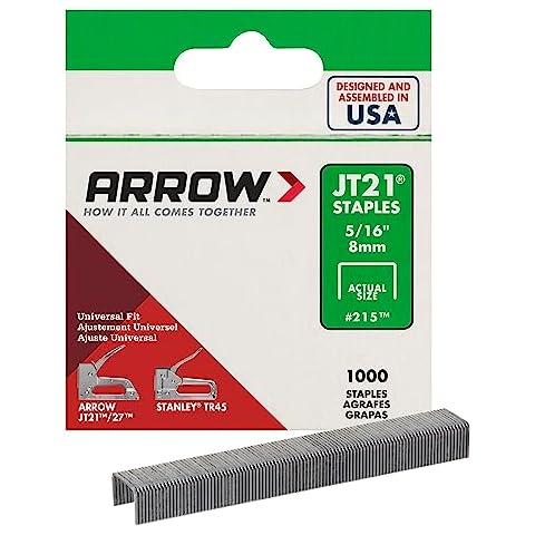 Arrow Staples JT21 Box of 1000 - 5/16 inch Cover