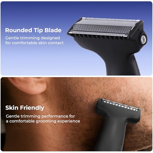 Image of Zebronics Shaver S Lite Beard Trimmer, Corded & Cordless Use, Upto 90min Runtime, Stainless Steel Blades, 4 Guide Combs, IPX5 Washable, Type-C Fast Charging, LED Indicator, Skin Friendly (Black)
