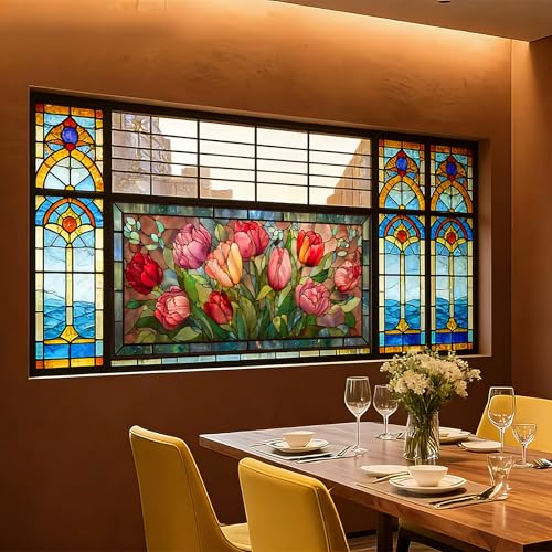Vinilo decorativo de privacidad para ventana 39.4x17.5 pulg miniatura 5