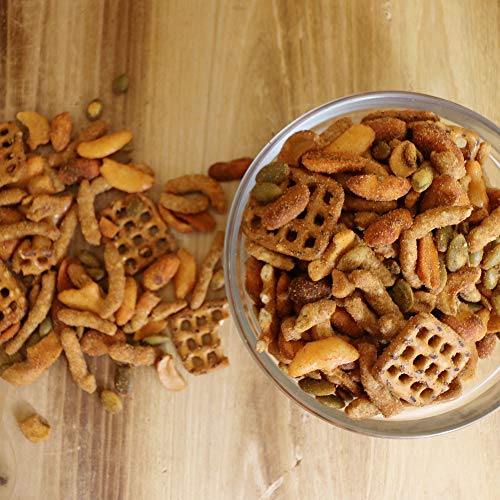 Ass Kickin’ Habanero Pepper Spicy Hot Peanut Snack Mix – 10 Oz - Hot Peanuts, Cashews, Rice Crackers, Sesame Sticks And Pretzels - Ultimate Spicy Gourmet Gift Peanuts - Try If You Dare! #TOP4