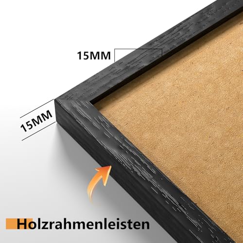 RUN HELIX 2 Pack Bilderrahmen 40x60, 40x60cm Bilderrahmen Weiß, Aufhängbar, Posterrahmen für Wohnzimmer, Schlafzimmer, Arbeitszimmer – Ansicht 4