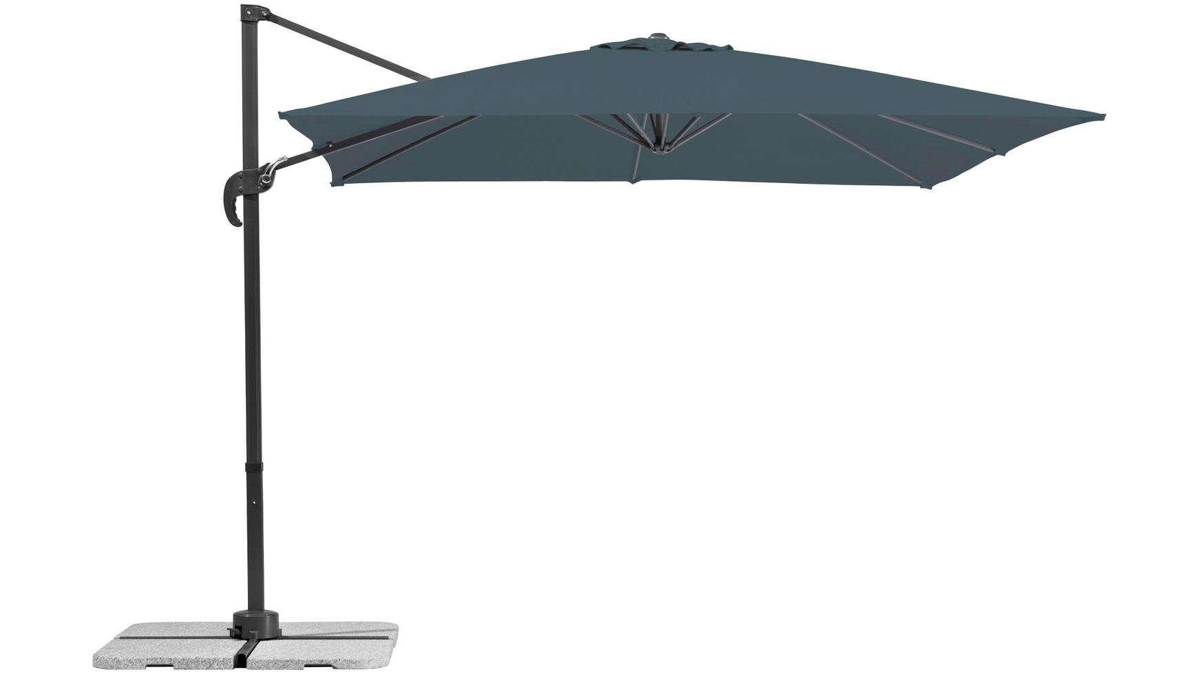 Schneider Sonnenschirm Rhodos Junior, anthrazit, 270 x 270 cm quadratisch, Gestell Alu/Stahl, Bespannung Polyester, 18 kg