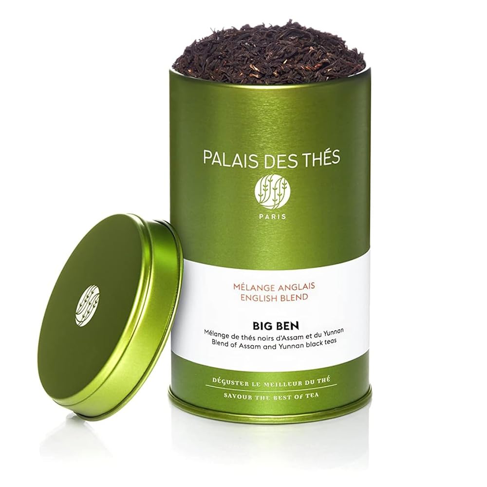 Palais des Thés - Big Ben English Breakfast - Yunnan & Assam Black Tea - Premium Loose Leaf, Serves 20-25 Cups - 3.5oz Tin