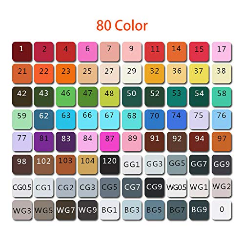Malstifte, 80 Farben, Doppelspitze, Stifte Set, Malstifte, Zeichnung, Skizzieren, Hervorheben und Unterstreichen