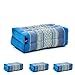 Leewadee Set de 4 Bloques de Yoga pequeños – Cojines para Pilates, Almohadas para el Suelo Hechas a Mano de kapok, 35 x 18 x 12 cm, Set de 4, Azul Claro