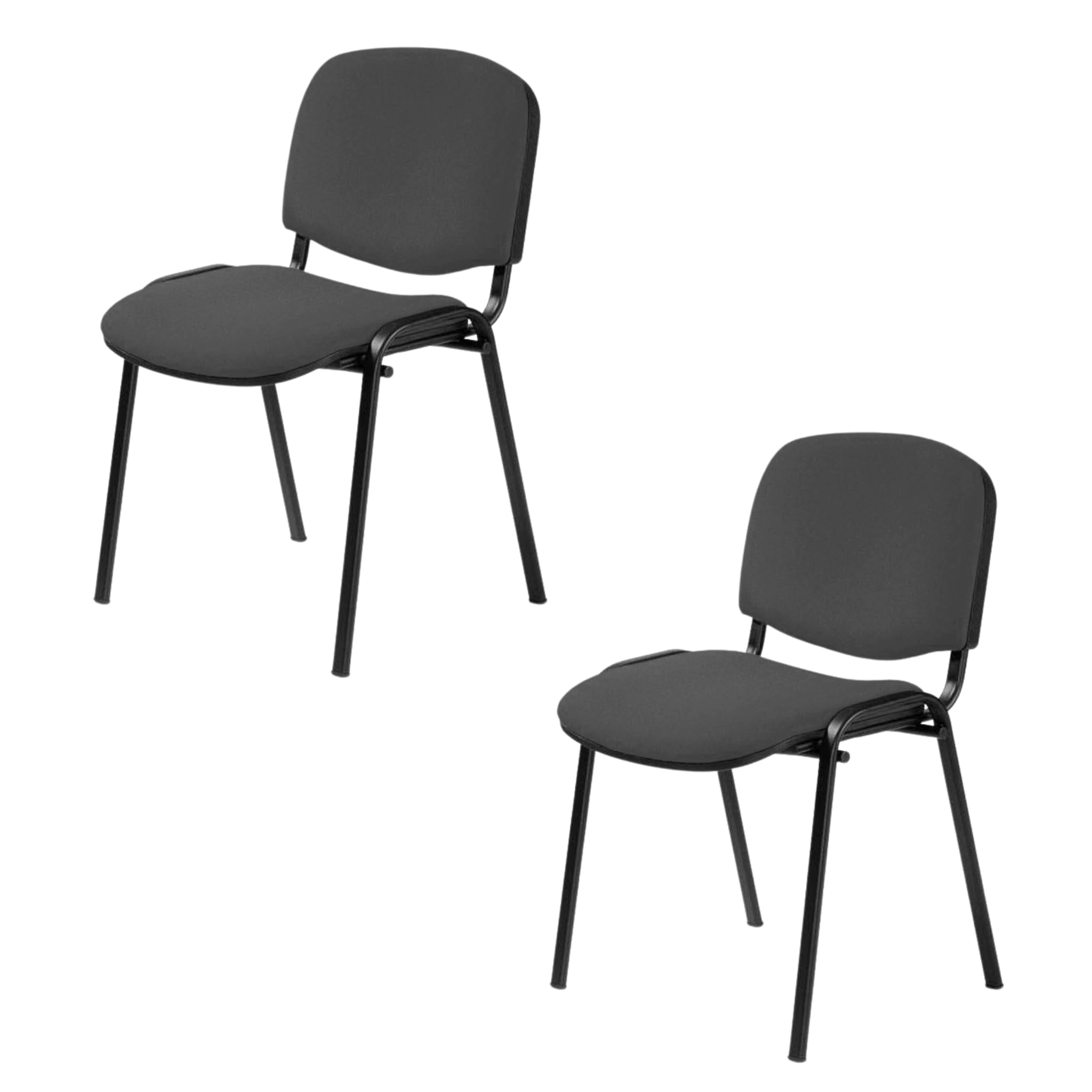 Topsit Lot de 2 Chaises Visiteur ISO Chaises de conférence empilables et Confortables avec Assise et Dossier rembourré