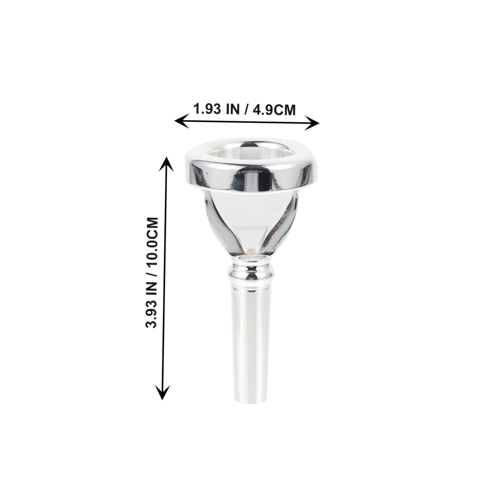 Hemobllo Embouchure pour Corne en Laiton Argenté Facile à Nettoyer Surface Lisse, Accessoire pour Musiciens Professionnels et Étudiants