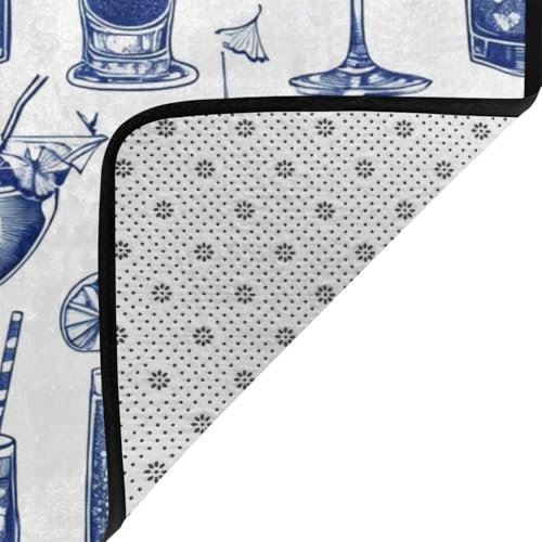 Tapis absorbant verres à cocktail vintage doux antidérapant multi-usage - 6