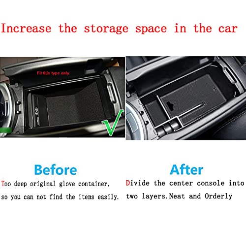 Aufbewahrungsbox Organizer Mittelkonsole Kompatibel mit Armlehne C Klasse W205 2015-2024 and GLC Klasse W253 2016-2024 & EQC CN293 2019-2023
