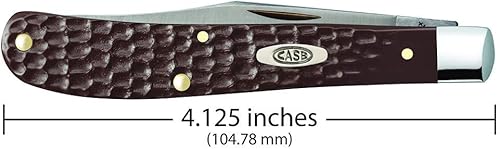 Miniatura 2 de Case WR XX Pocket Knife Brown Synthetic Barehead Slimline Trapper Item #135 - (61048 SS) - Length Closed: 4 1/8 Inches cruz