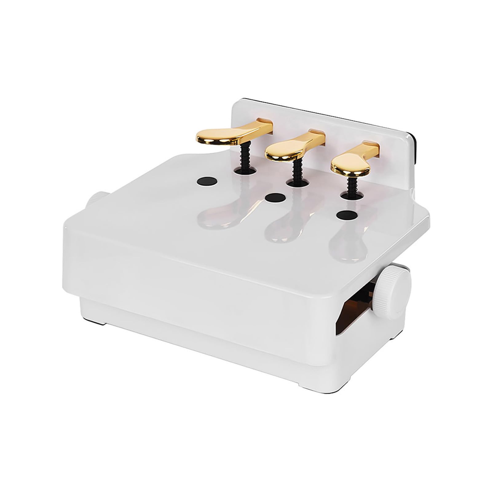 Estensore per Pedale per Pianoforte Bambini Accessorio Didattico 3 Pedali Altezza Regolabile Resistente ABS Ferro Uso Pianoforte Bianco (Bianco)