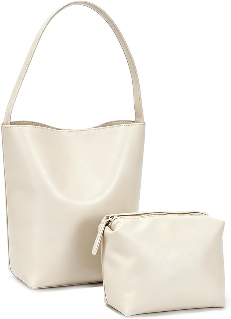Bucket Bags for Women,Glossy Leather Bucket Purse,Small Tote handbag for Work Travel Daily