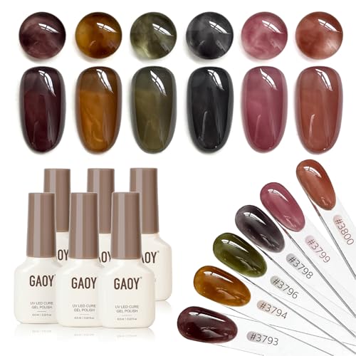 GAOY Milky Jelly Gel Nail Polish Set