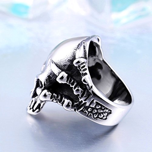Image of Genuine Stainless Steel Ring Jewelry for Men Fashion Punk Biker Skull Rings