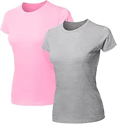 Kit 2 Blusas Feminina Tshirt Algodão Camiseta Baby Look Slim Fit Gola Redonda Básica