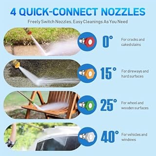 Pressure Washer with Touch Screen, 5000PSIIMAX Power Washers with Foam Cannon, High Pressure Cleaning Machine for Cars, Fences, Patios, Decks and Driveway