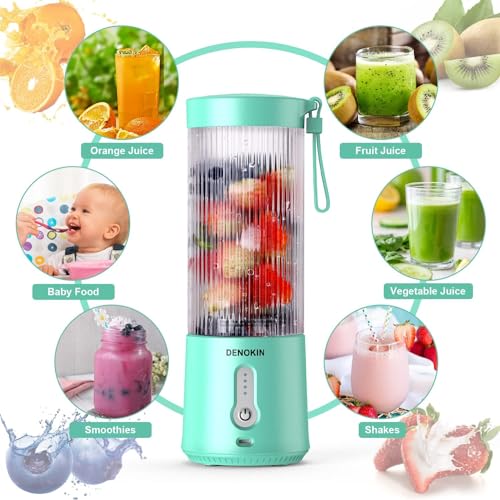 Denokin A8 Portable Blender, Personal Size Blender For Smoothies And Shakes,Usb Rechargeable Mini Blender Fresh Juicer Cup With Stronger Motor Household Fruit Mixer thumb #3
