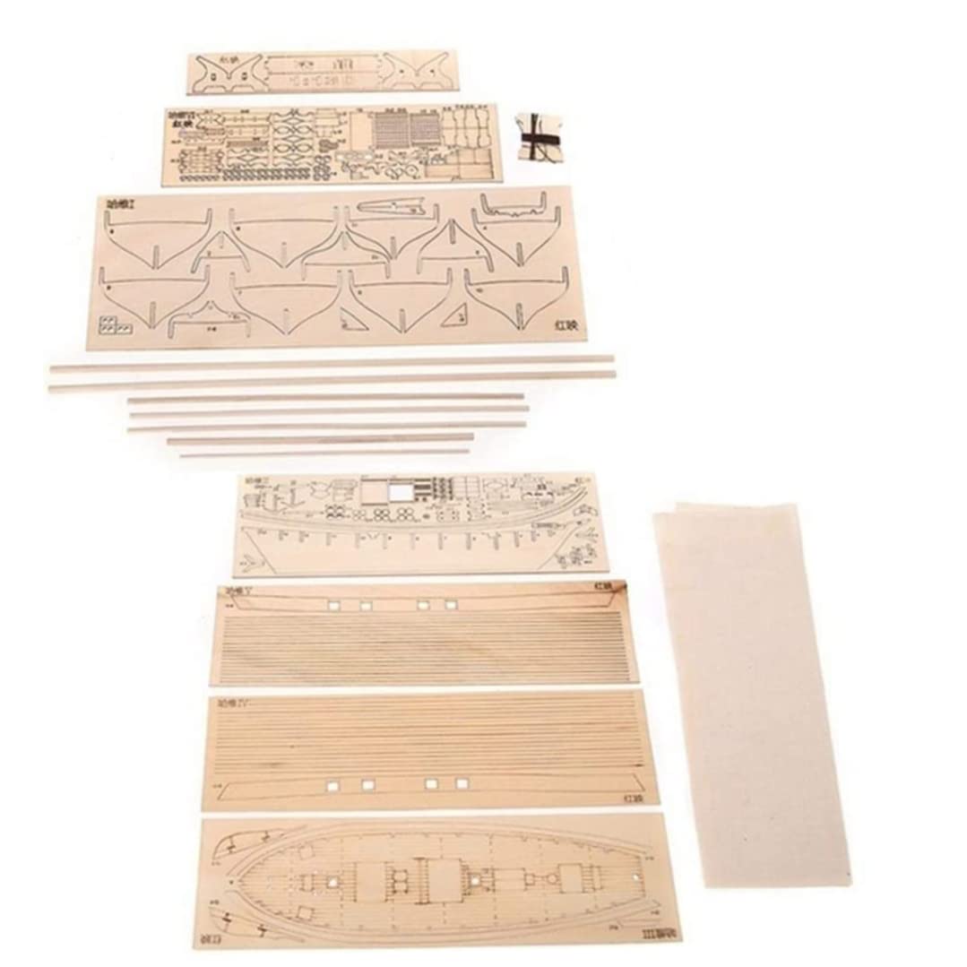 HoveeLuty Ship ModelWooden Sailboat Ship Kit - Home DIY Model, Classical Wooden Sailing Boats Scale Model Decorat, Wooden Boat Kits for Kids and Adults Gifts Toy Kit Pirate