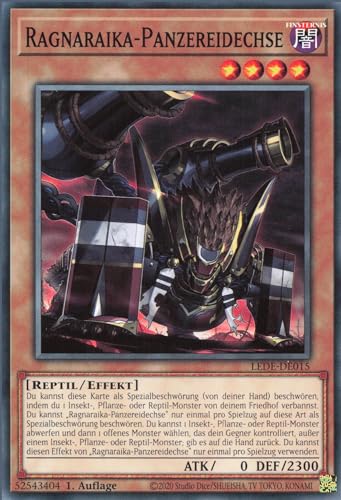 Ragnaraika-Panzereidechse LEDE-DE015 Common Deutsch Boosterfrisch 1. Auflage - Legacy of Destruction - mit ReCollectibles-Versandschutz - für Yu-Gi-Oh!