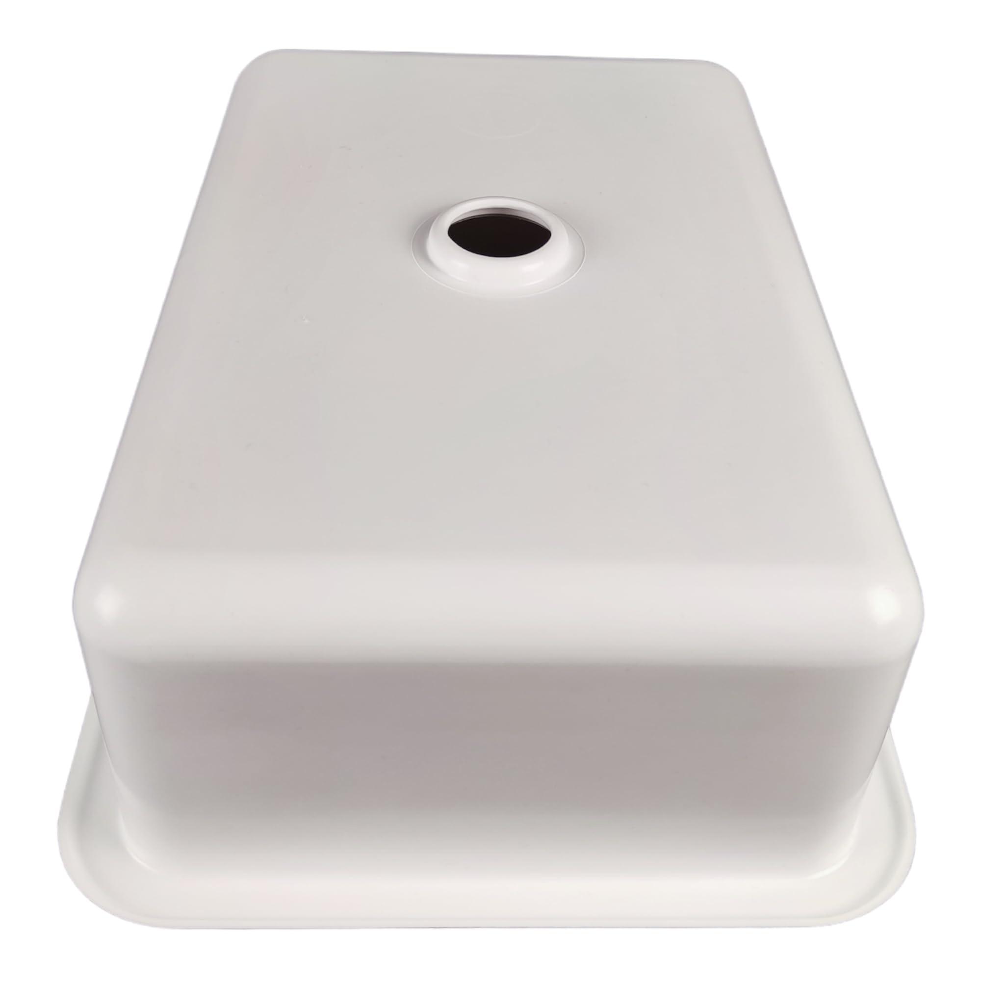 Waschbecken Spülbecken für Wohnmobil Wohnwagen Kastenwagen – 37 x 27 x 12,8 cm (BxTxH) – Kunststoff – Weiß