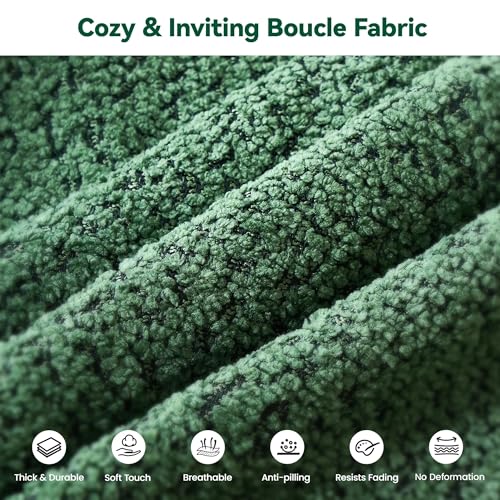Image of MONVANE Modular Sectional Sofa, Oversized 8 Seat Convertible U Shaped Couch with Ottoman, Comfy Teddy Velvet Cloud Couch with Deep Seat, Sectional Couches for Living Room, No Assembly Required, Green
