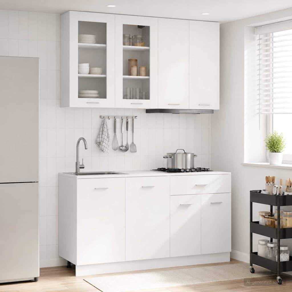 Cucina Lyon 4 PZ 80x31x80 Legno Bianco