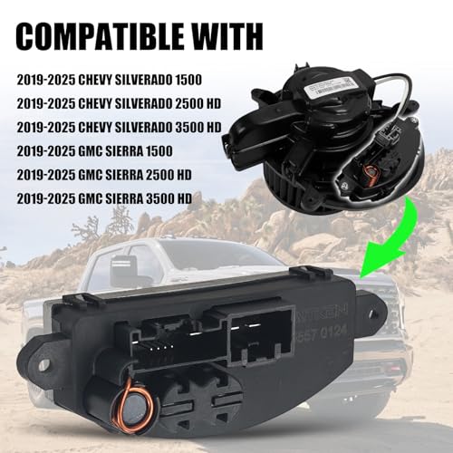 Image of AITKEN HVAC Blower Motor Control Module Blower Motor Resistor Compatible with 2019-2025 Chevrolet Silverado GMC Sierra 1500 2500 3500 Replace #85577577.