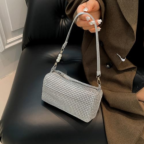 Damen Clutch Glitzer Tasche Strasssteine Clutches Abendtasche Handtasche Umhängetasche mit Abnehmbarer Kette für Party Hochzeit Bankett Feiertage – Bild 6