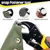 Heavy Duty Snap Fastener Tool kit, Punching Function, Snap Button Tool with Adjustable Setter, 15mm snap Tool with 100 Sets Boat Cover Snaps