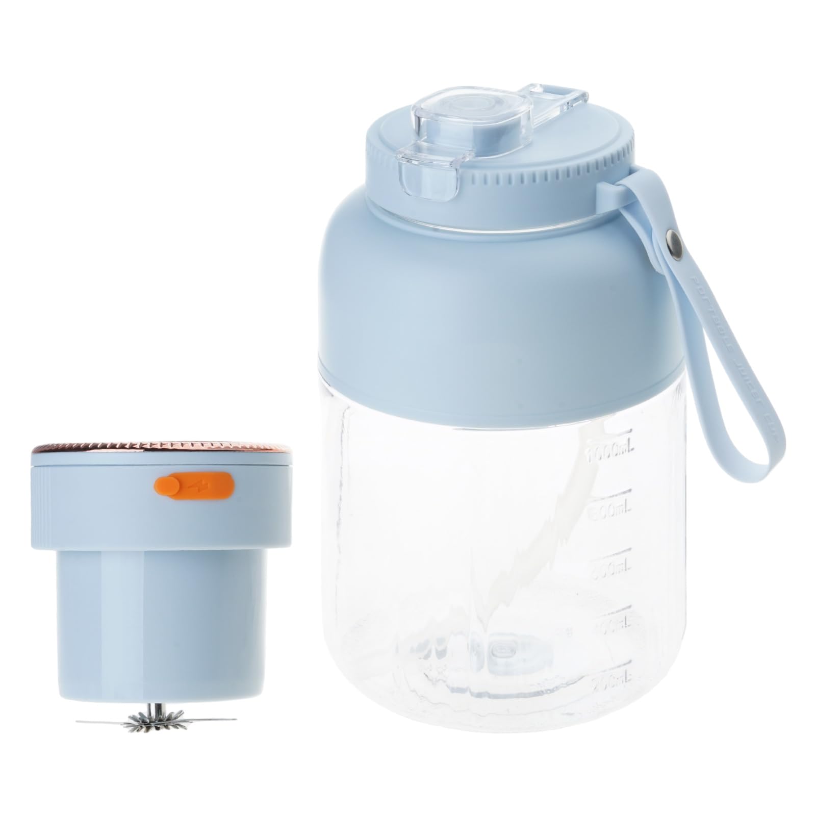 Tsophreniq Sturdy 1400ML Cordless Mixer Easy to Clean and Carry for on the Go Preparation Needs ABS Substance Combiner Countertop Mixer Drink Maker
