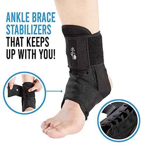 Enkelbrace voor dames en heren, Lace Up Ankle Support Brace Stabilizer voor Sprained Ankle (X-Small) - Image 5