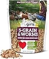 Love My Girls: Chicken Snacks - 5-Grain & Worms - 5lb Bag - Global Harvest, Gourmet Multi-Grain Treats, Corn-Free, Nutritious & Protein Rich Mealworms