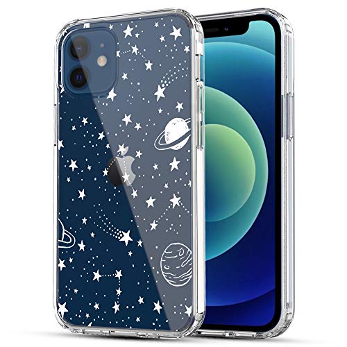 iPhone 12 Mini 5G Case, RANZ Anti-Scratch Shockproof Series Clear Hard PC+ TPU Bumper Protective Cover Case for iPhone 12 Mini (5.4 inch) - Universe