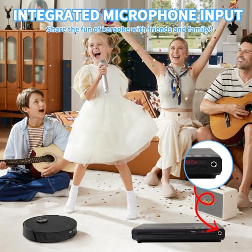 PopuLike Upgraded 1080P DVD Player for TV, Multi-Regional DVD & CD Player with Audio/Video Cable & Remote controller, Supports USB Playback, Compatible with MPEG4 MP3 Formats for Home Use - Image 5