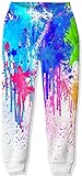 UNICOMIDEA Big Boys Pants Size 14-16 Kids Sweatpants Joggers Youth Funny 3D Print Cool Graffiti Pattern 80S Sweatpant with Pockets Drawstring for Teens Athletic