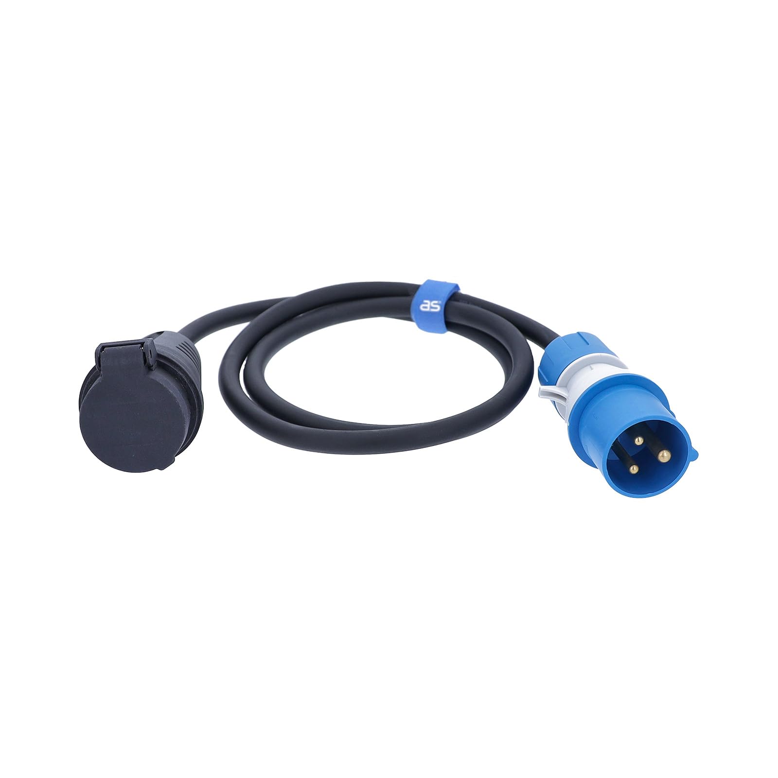 Adaptador CEE as - Schwabe de alta resistencia H07RN-F de 1,5m con indicador de tensión