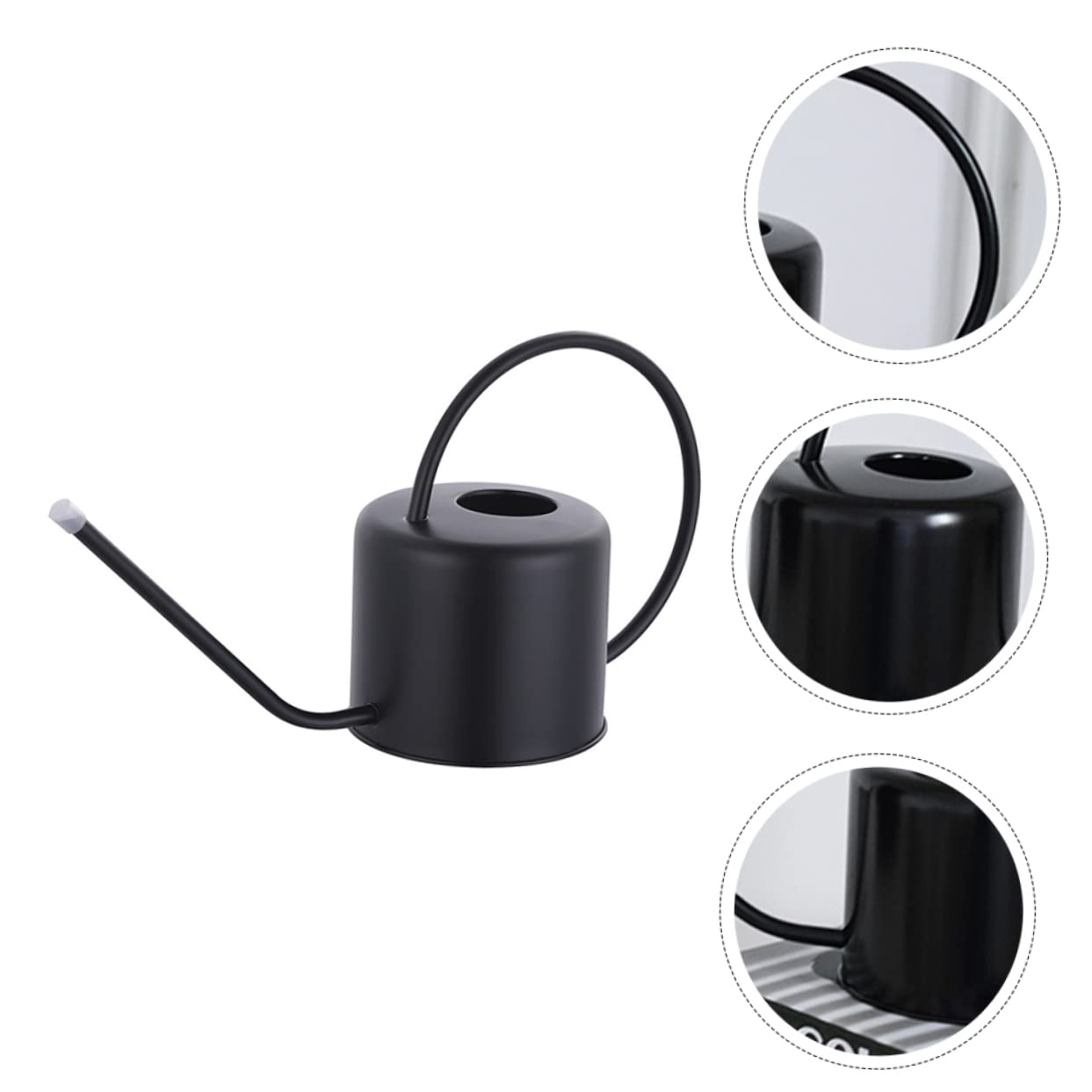 TOYANDONA Regadera Mango Ergonómico y Diseño Ligero de 1,3 L de Acero Inoxidable para Riego de Plantas Interiores y Exteriores